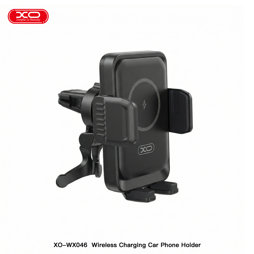 WX046   Clamp-on Vent Mount 15W Wireless Charging Phone Holder