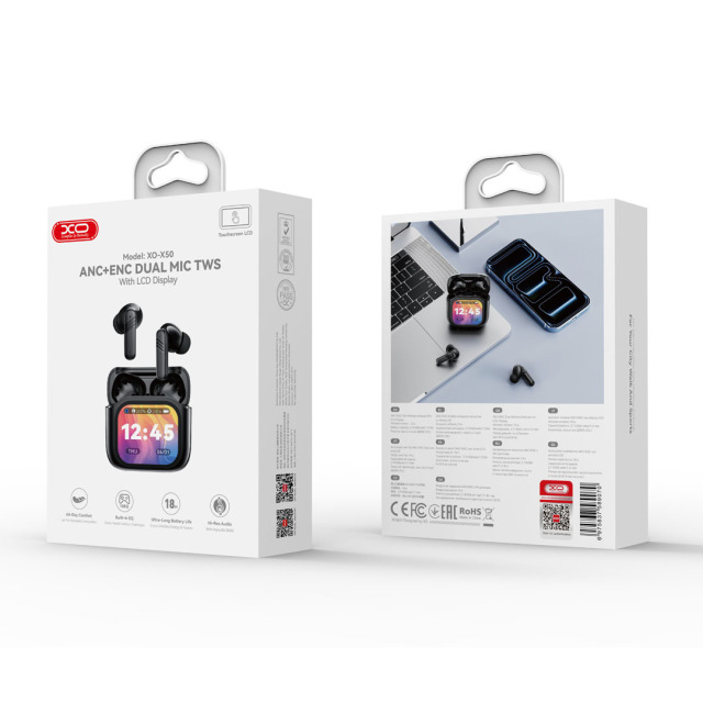 X50 ANC+ENC DUAL MIC TWS With Smart LCD Display