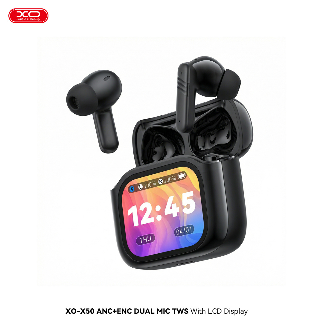 X50 ANC+ENC DUAL MIC TWS With Smart LCD Display