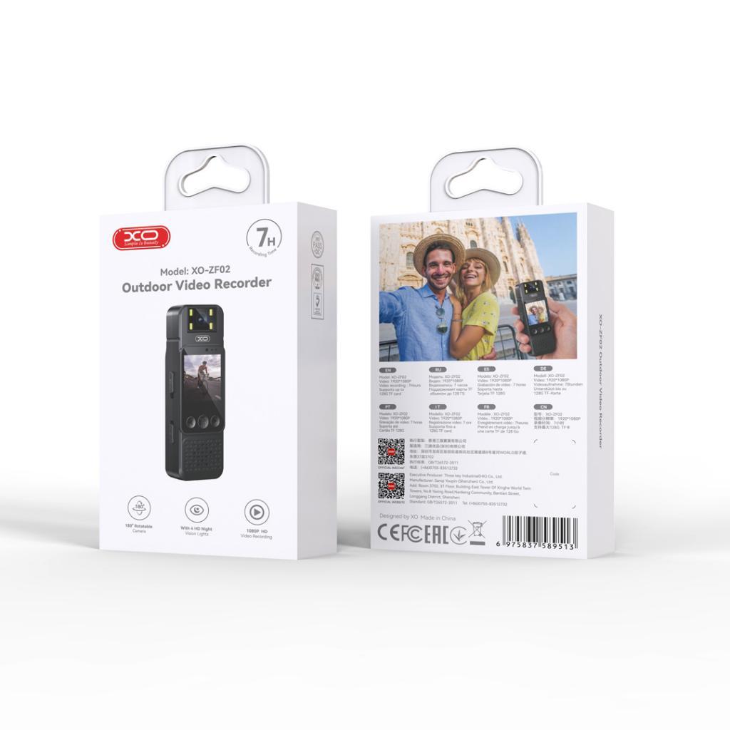 ZF02 1.3-inch Screen 1080P Outdoor Camera Recorder