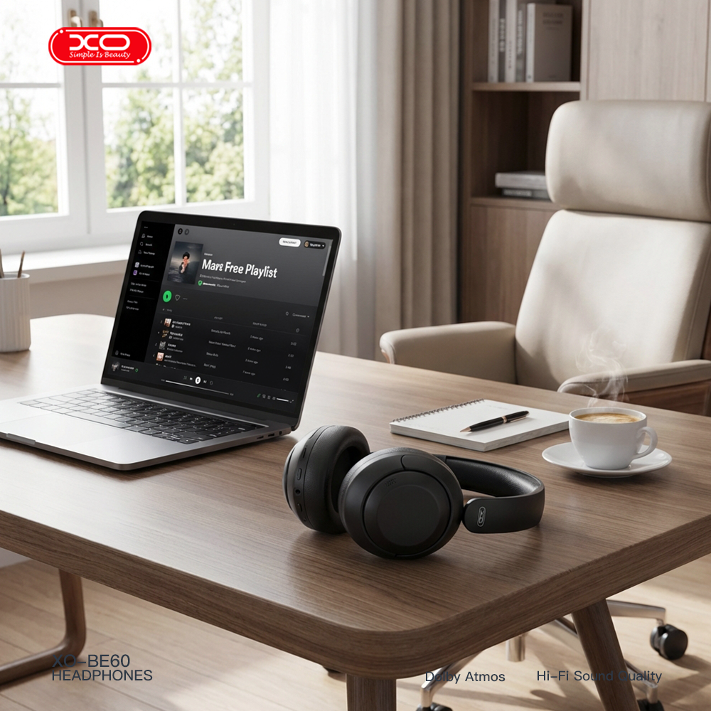 BE60 Rotating Folding Headband Noise-Canceling Headphones