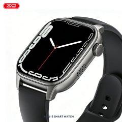 J15 Square Smart Sports Watch with Call Function Large-capacity 450mAh battery Black dial + black silicone strap