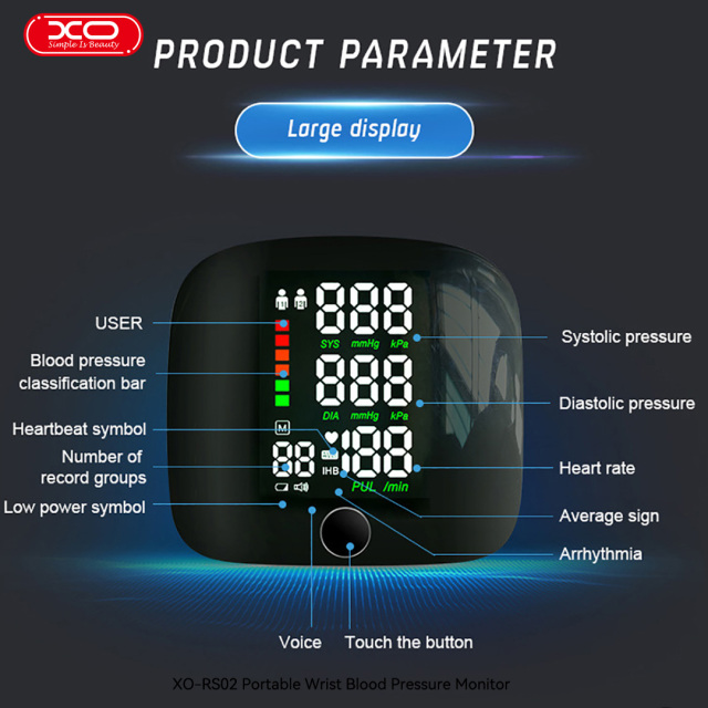 RS02 Portable Wrist Blood Pressure Monitor