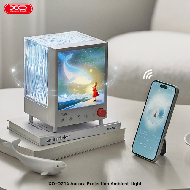 OZ14  Aurora Projection Ambient Light + Speaker 1200mAh