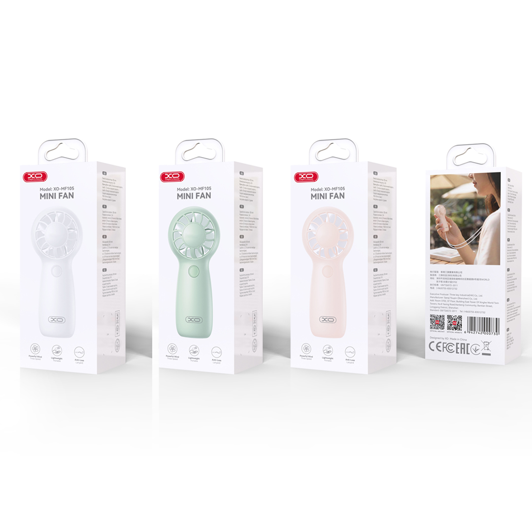 MF105 Mini Handheld/Desktop Fan 500mAh
