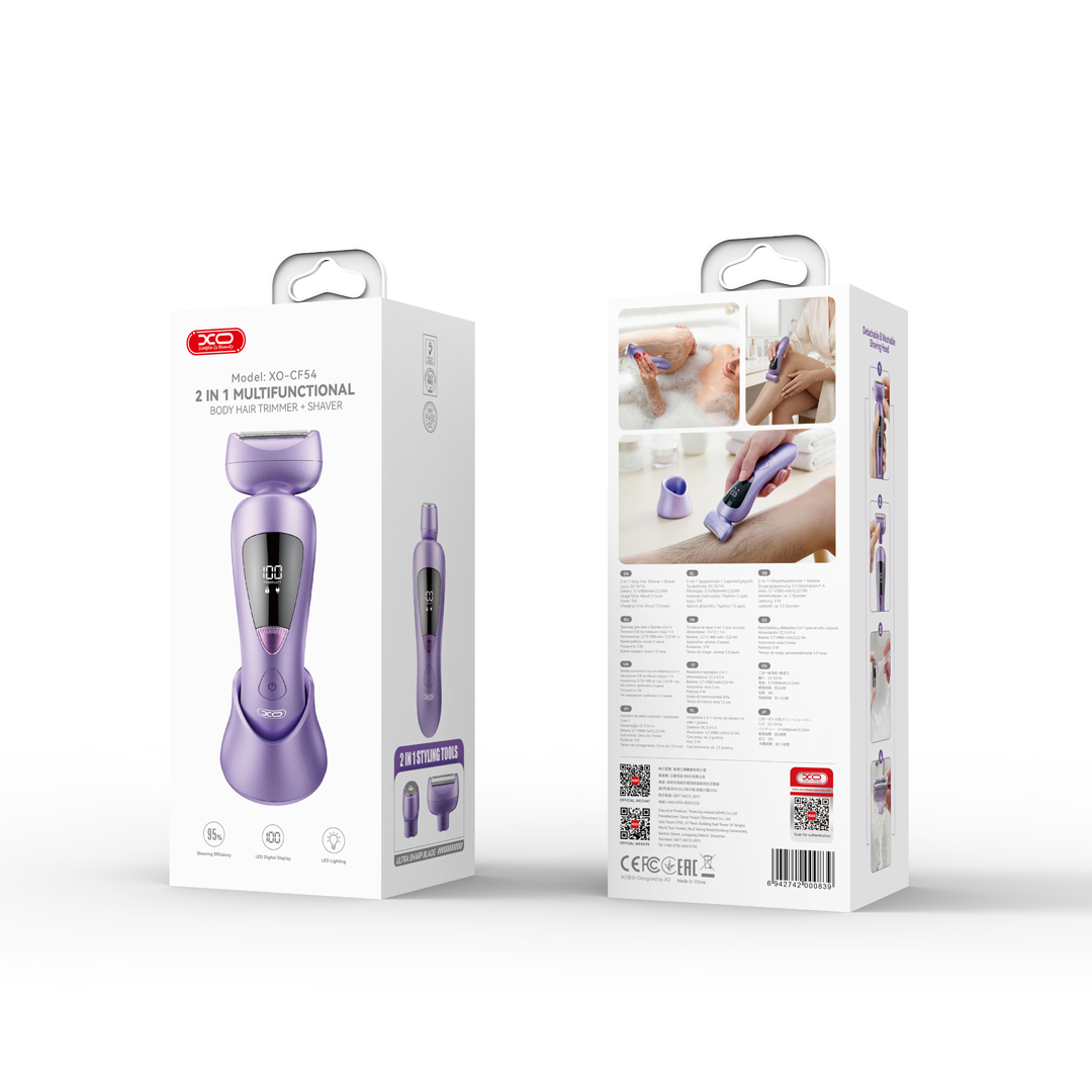 CF54 Women's Body Hair Trimmer + Shaving Head 2-in-1