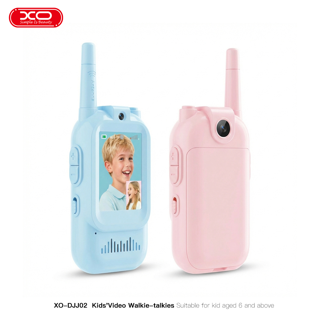 DJJ02 Kids Video Walkie-Talkie Set (2-Pack in Blue/Pink)