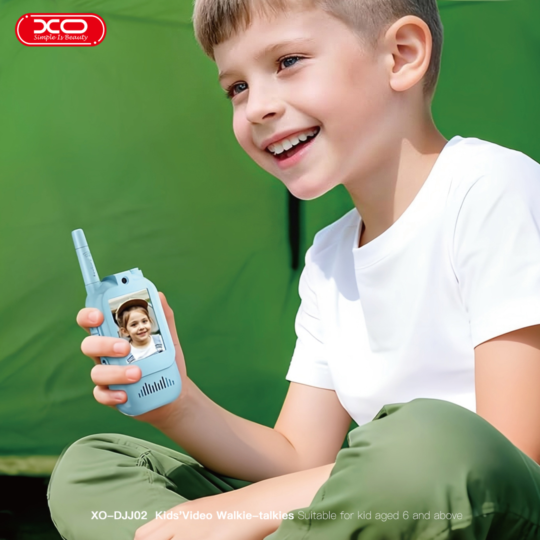 DJJ02 Kids Video Walkie-Talkie Set (2-Pack in Blue/Pink)