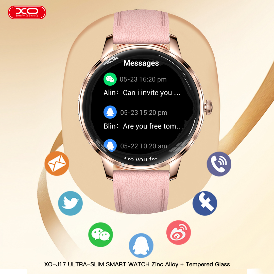 J17  AMOLED Screen Ultra-Thin Round Women's Watch