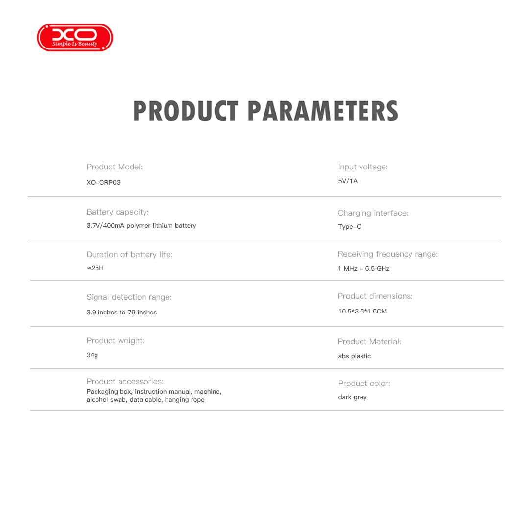 CRP03 Display-Equipped Smart Detector Anti-Eavesdropping/Anti-Surveillance Camera/Anti-Tracking Device