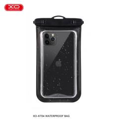 KT04 PVC sponge waterproof pouch for mobile phone Window clip model + lanyard Black (for mobile phones up to 8 inch)