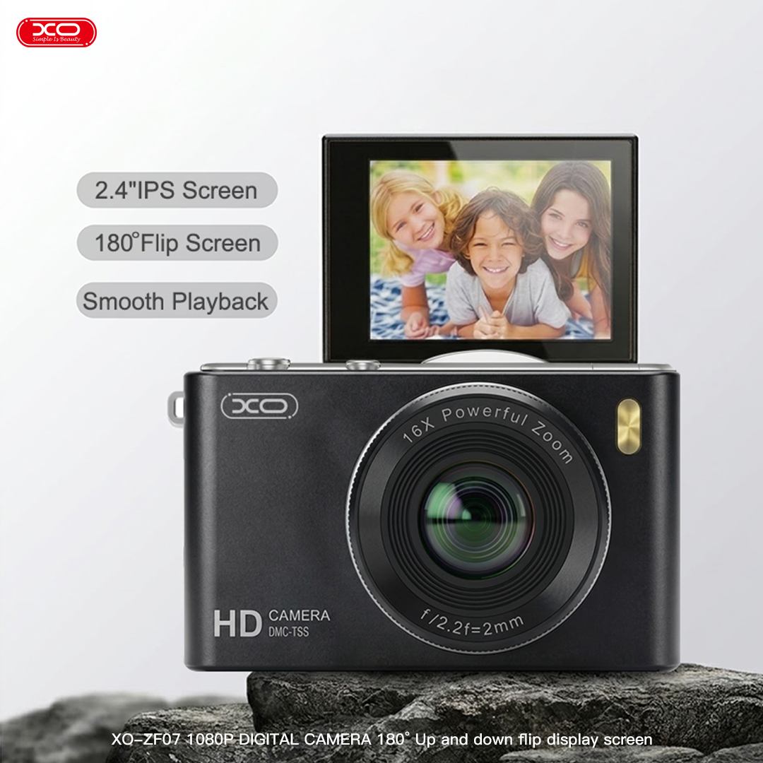ZF07 1080p Digital Camera  2.4-inch flip screen / 16x zoom / AF autofocus