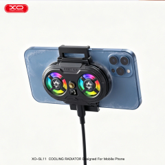 SL11 Digital Display Dual-Fan Cooler for Mobile Streaming