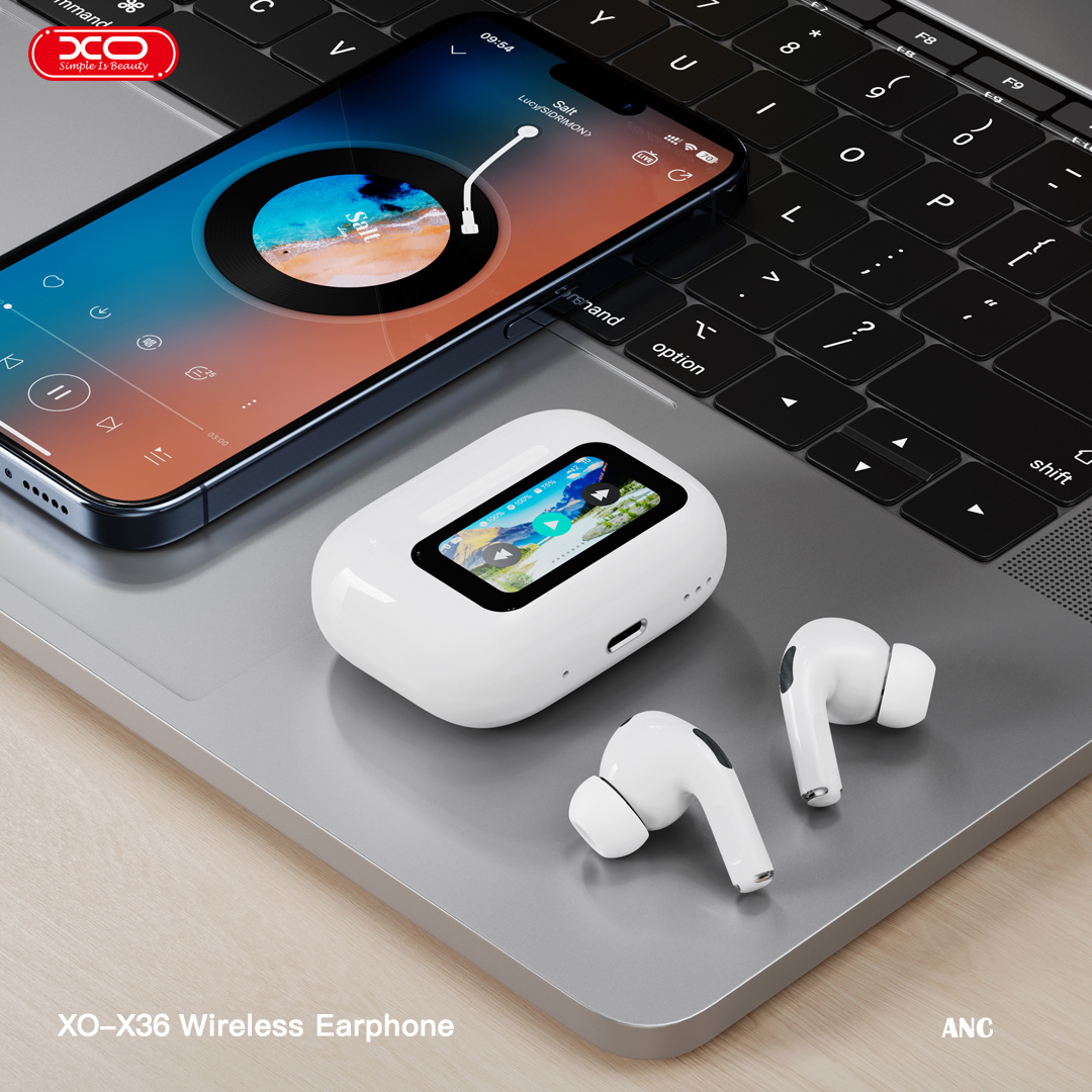 X36 Pro Smart Screen ANC Active Noise Cancellation TWS Bluetooth Headset