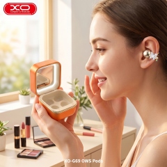 G69 Diamond Ring Make-up Mirror Clip-on OWS Headphones