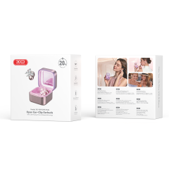 G69 Diamond Ring Make-up Mirror Clip-on OWS Headphones
