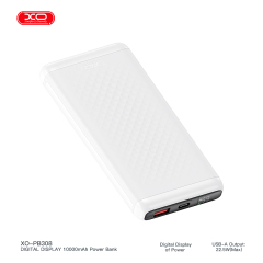 PB308 USB-C 20W/USB-A 22.5W Digital Fast Charger 10000mAhReal Capacity 9000mAh