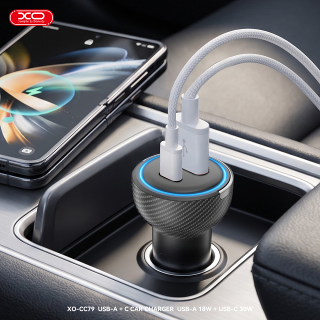 CC79 Smart Pull-Tab Blu-ray A+C 48W Car Charger
