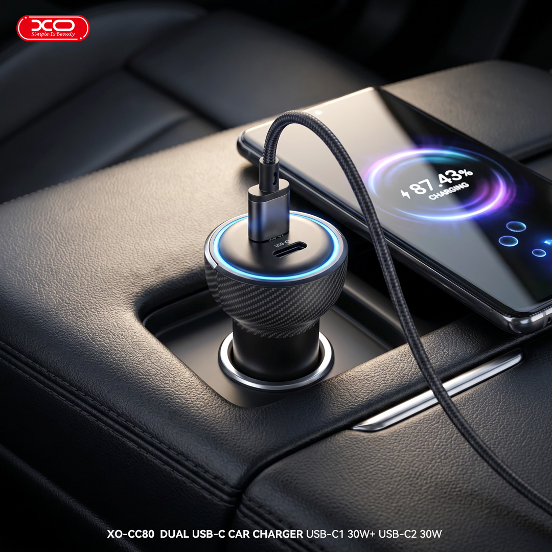 CC80 Smart Pull-Tab Blu-ray C+C 60W Car Charger