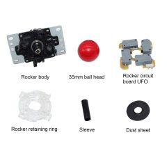 Alomejor Arcade Joystick Gamepad DIY Joystick Arcade Competition Game Fighting Stick Replacement Parts Pin Circuit Board with Ball Head
