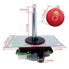 Alomejor Arcade Joystick Gamepad DIY Joystick Arcade Competition Game Fighting Stick Replacement Parts Pin Circuit Board with Ball Head