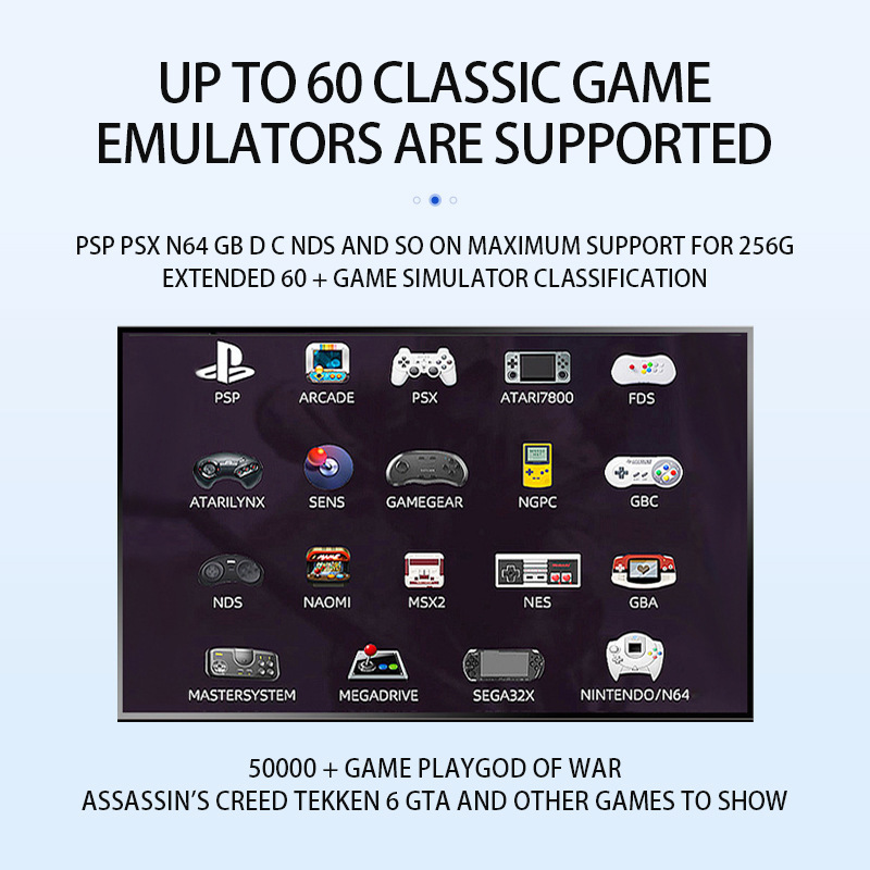 G11 Pro Classic TV Game Console Supports PS2 CPS & SFC Game Formats Wireless 2.4GHz 3000 -6000Built-In Games US Plug Type