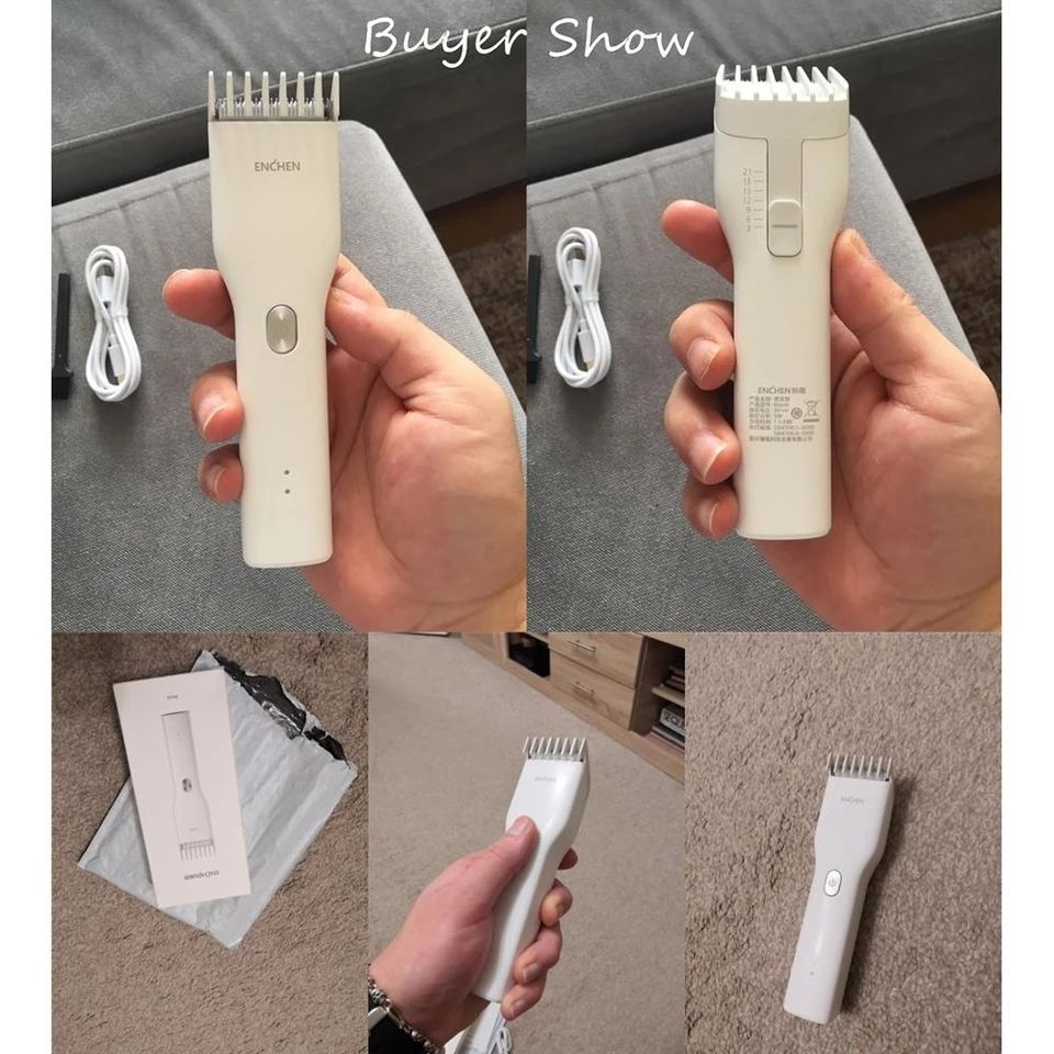 Enchen Boost Electric Hair Clippers For Men Children Ceramic Cutter Hair Cutting Machine Professional Rechargeable Two Speed
