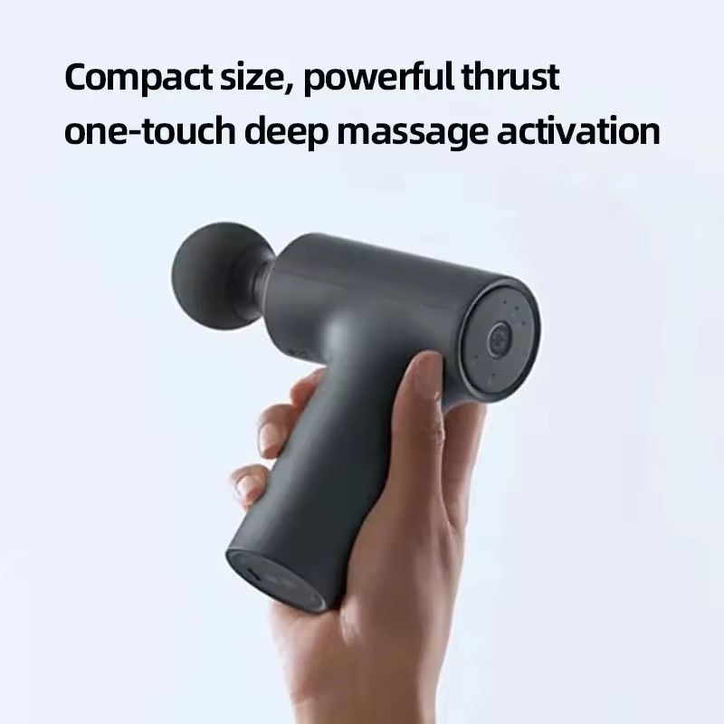 Mini Fascia Gun 2C Thrust 350g Portable 2500rpm 12kg Smart Gear Memory High Speed Pocket Massager for Men Women(Black)