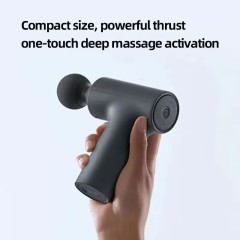 Mini Fascia Gun 2C Thrust 350g Portable 2500rpm 12kg Smart Gear Memory High Speed Pocket Massager for Men Women(Black)