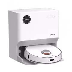 Lydsto W2 Robot Vacuum and Mop Combo, 5000Pa Suction Robotic Vacuum, Self-refilling and Self-Emptying & Mop Cleaning, Hot Air Drying, Carpet Detection, Precision Mapping and Obstacle Avoidance, White