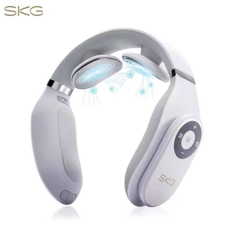 SKG 4098E | Cordless TENs EMS Cervical Neck Massager with Heat for Pain Relief, Neck pain relief, muscle stimulation, remote control
