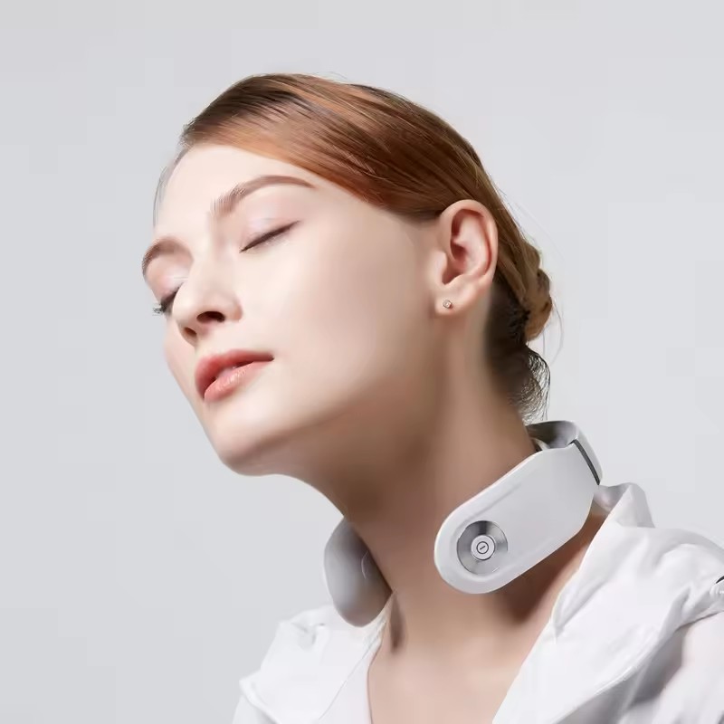 SKG 4098E | Cordless TENs EMS Cervical Neck Massager with Heat for Pain Relief, Neck pain relief, muscle stimulation, remote control