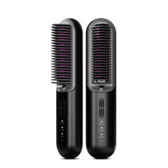 Portable Hot Comb Cordless Hair Straightener Brush Hairbrush Straightening Flat Iron Wireless Hair Straightener Comb