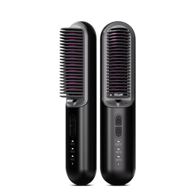 Portable Hot Comb Cordless Hair Straightener Brush Hairbrush Straightening Flat Iron Wireless Hair Straightener Comb