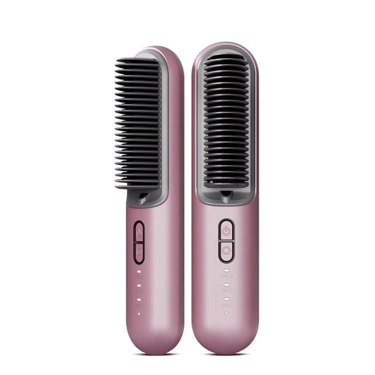 Portable Hot Comb Cordless Hair Straightener Brush Hairbrush Straightening Flat Iron Wireless Hair Straightener Comb