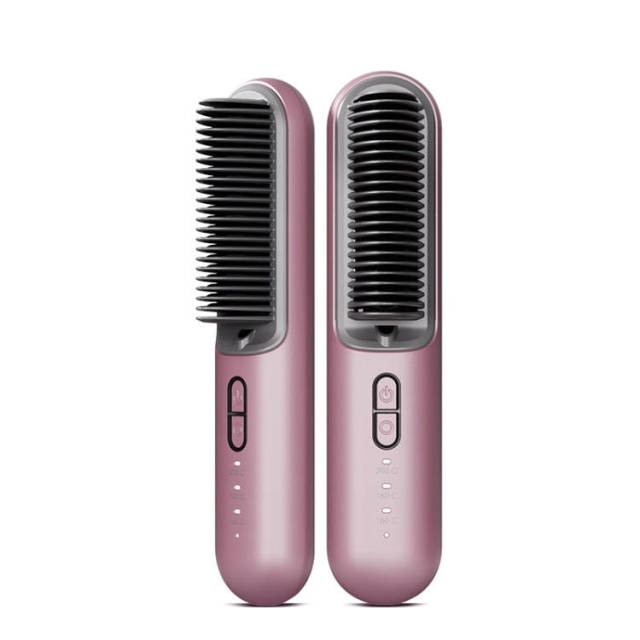 Portable Hot Comb Cordless Hair Straightener Brush Hairbrush Straightening Flat Iron Wireless Hair Straightener Comb
