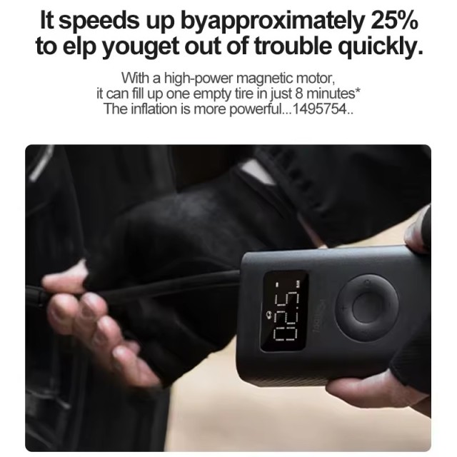 Original for Xiaomi Mijia Inflator 2 Car Air Pump Six Preset Inflation Modes Portable Tire Inflators