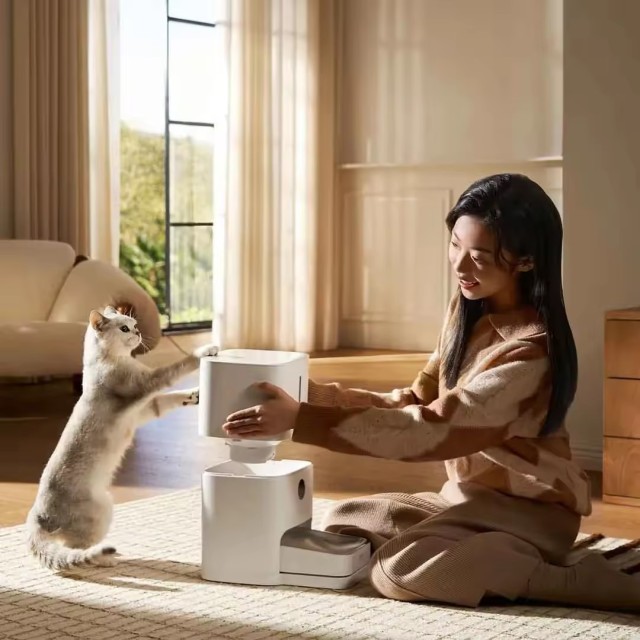 Xiaomi Mijia Smart Pet Feeder 2 Automatic Feeding 5l Large Granary Moisture-proof Suitable for Mijia App MJWSQ02
