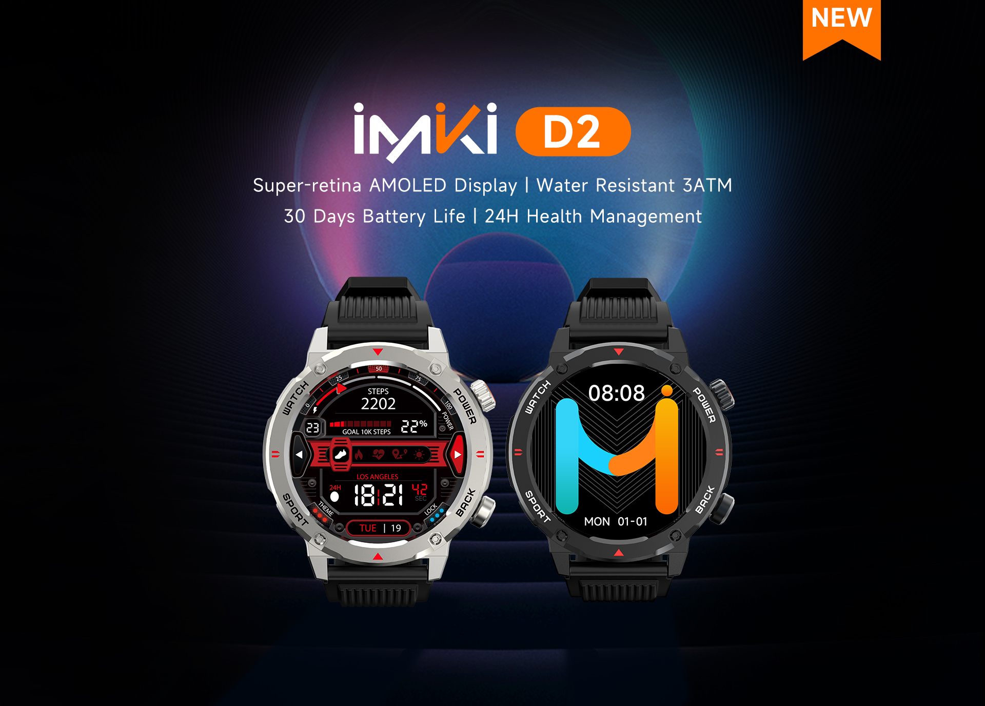 New Xiaomi Smart Watch IMIKI D2 Intelligent Watch AMOLED1.43 Display 1000nits BT Calling Sports Mode Business for Smart Watch