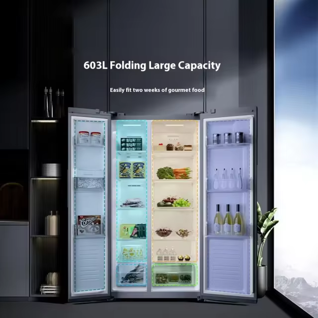 Xiaomi Viomi AI Smart Refrigerator Double Door 603L Ice Making Refrigerator Smart Y Cloud Crystal Grey BCD-603WMSAD03