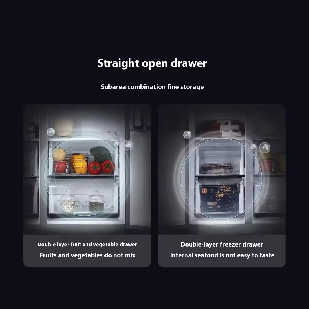 Xiaomi Viomi AI Smart Refrigerator Double Door 603L Ice Making Refrigerator Smart Y Cloud Crystal Grey BCD-603WMSAD03