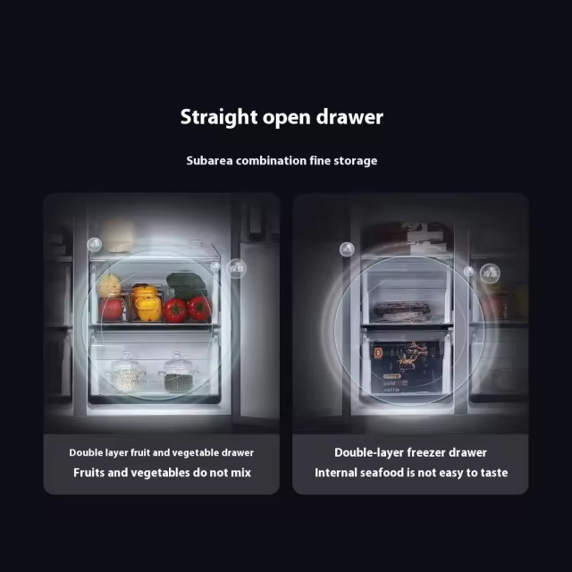 Xiaomi Viomi AI Smart Refrigerator Double Door 603L Ice Making Refrigerator Smart Y Cloud Crystal Grey BCD-603WMSAD03