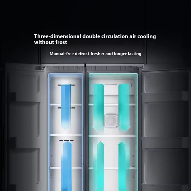 Xiaomi Viomi AI Smart Refrigerator Double Door 603L Ice Making Refrigerator Smart Y Cloud Crystal Grey BCD-603WMSAD03