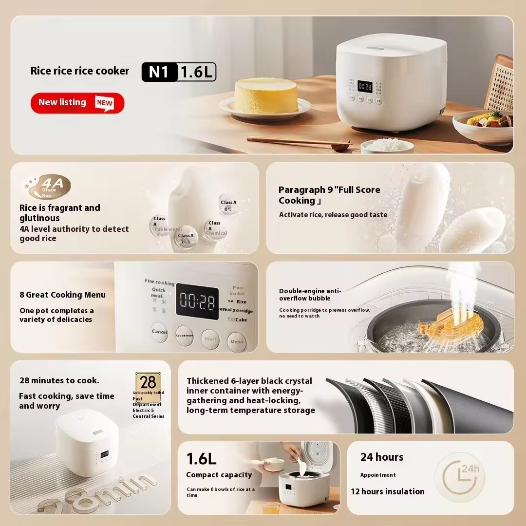 Xiaomi Home Appliances Rice Cooker N1 1.6L MFB13D0 Level 3 400W 50Hz 222V