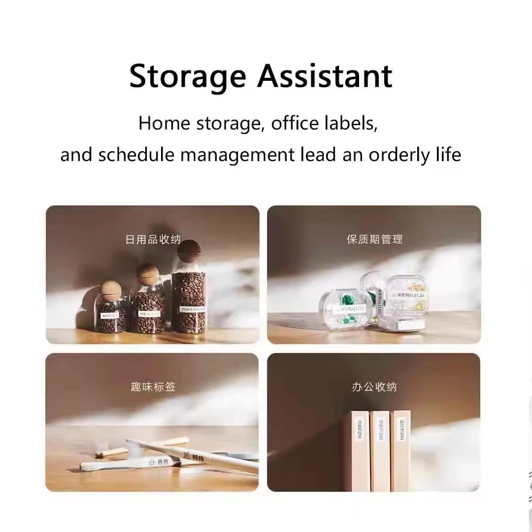 New Xiaomi Mijia Portable Smart Label Printer Set Paper Sticker Wireless Pocket Printer for Home Office Marker Ink Mi Home APP