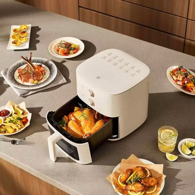 Xiaomi Mijia Air Fryer N1 5L 360 Degree Baking Smokeless Cooker with Touch Control, Smokeless Kitchen Electric Frying Oven