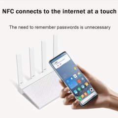 Xiaomi AX3000T Router 2.4GHz 5GHz 1.3GHz CPU 2x2 160MHz WAN LAN LED NFC Connectivity for Home Office Gaming