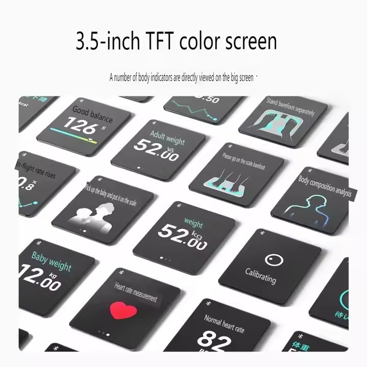 Mijia S400 Pro Body Fat Weight Scale Digital 3.5-inch TFT Color Screen Can Be Connected to BT Smart Scale for Body Weight