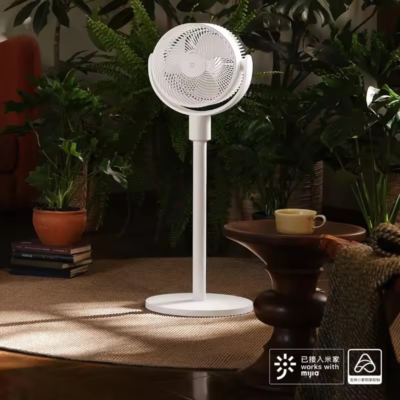 MIJIA Retractable Rechargeable Air Conditioner Fan Cooler Floor Standing Desktop Fans Support HOME App Circulating Fan