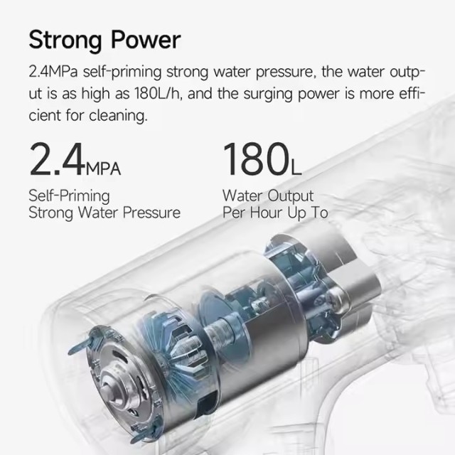 Xiaomi Mijia Wireless High Pressure Car Washer 2000mah 180l/h Large Amount of Water Fully Charged Time 1.3h Car Washer Gun